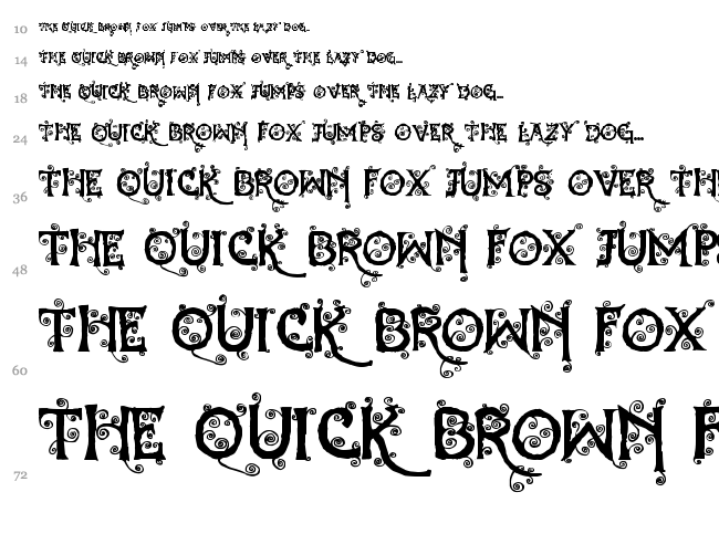 Dearest Dorothy font waterfall